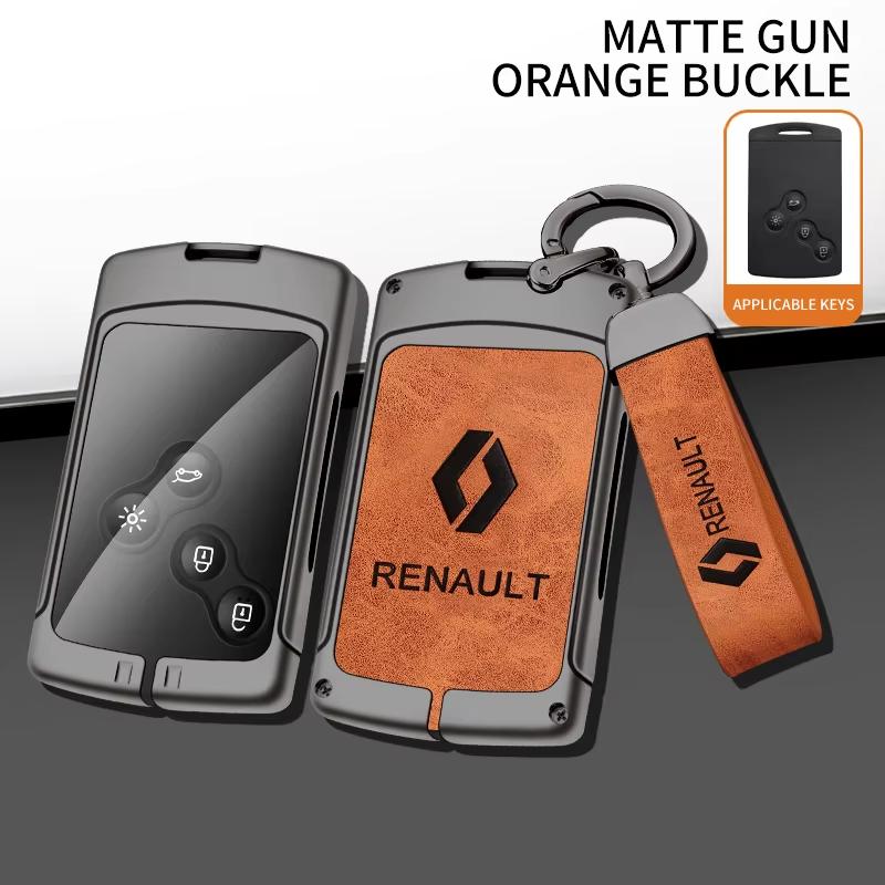 Interior Stickers Car Key Case Cover For Renault Koleos Kadjar Captur Megane Talisman Espace Clio Zoe Scenic 4 Arkana Dacia Sand