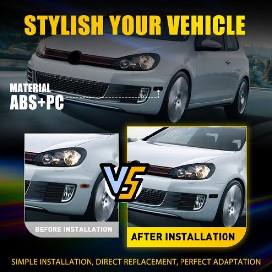 2X Задний бампер, боковой габаритный огонь, дымчатый, для Volkswagen MK6 GTI V 2010-2014