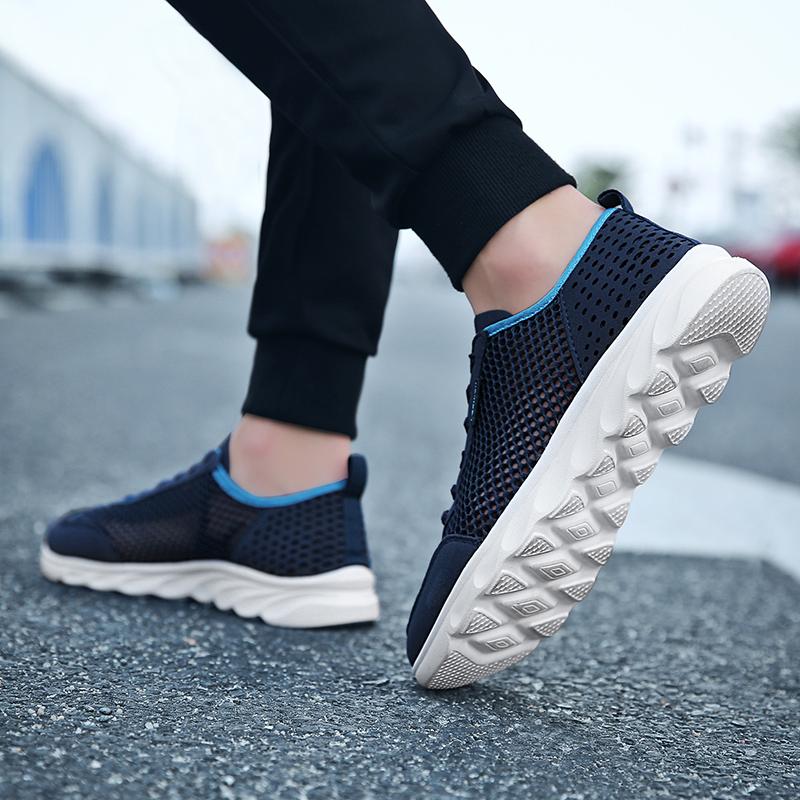 Лидер продаж Летняя сетчатая дышащая спортивная обувь Простая и универсальная однотонная повседневная обувь Уличная обувь с защитой от запаха для бега