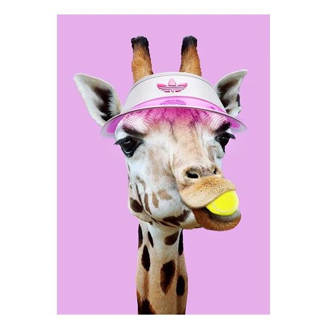 Винтажный цветной холст с изображением животных, олень, леопард, попугай, фламинго, ворона, сова, настенные художественные постеры и принт для дома, Декор в гостиную, без рамки