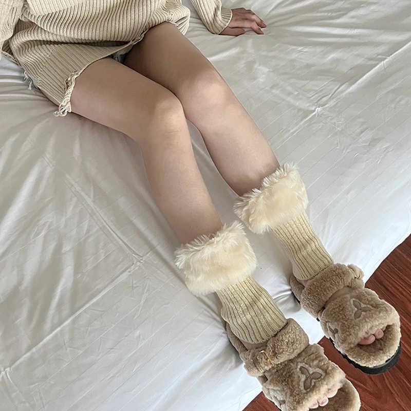 Уютные вязаные плюшевые носки и стильные меховые сапоги — теплые, универсальные и милые чехлы для телят на осень/зиму