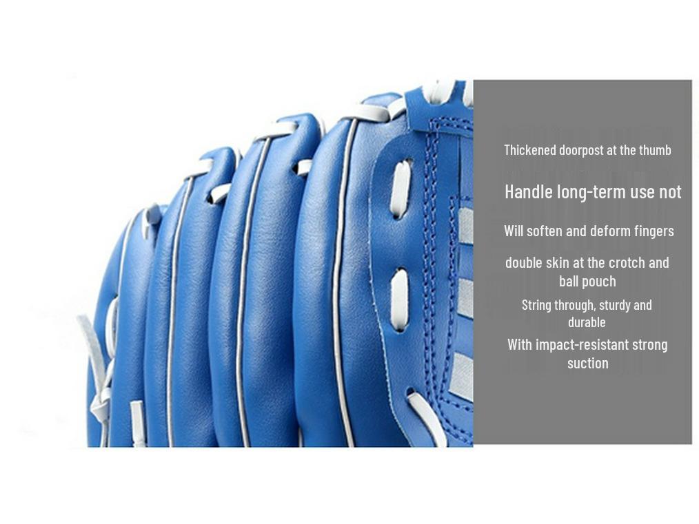 Утолщенная ПВХ Софтбольная Бейсбольная Перчатка для Молодежи и Взрослых - Полный Комплект для Инфилда