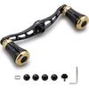 Б/У Ручка катушки HEIGHTEN с ручкой 19 мм SHIMANO DAIWA Abu Универсальная для мультипликаторной катушки Серия Arch Pillar 916 (90 мм - Черный и Золотой)