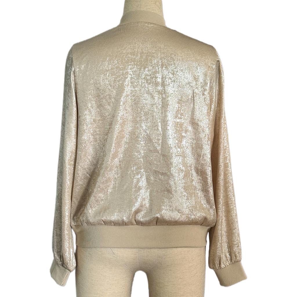 Женская весенне-осенняя повседневная куртка-косуха с длинным рукавом и однотонной расцветкой