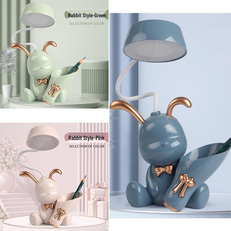 Cartoon LED Eye-Protection Rechargeable Desk Lamp & Night Light