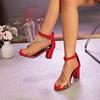 Hot Sale Women's Shoes Buckle Strap Women's Sandals Fashion Crystal Dress Sandals Women Summer Plus Size Heeled Sandals