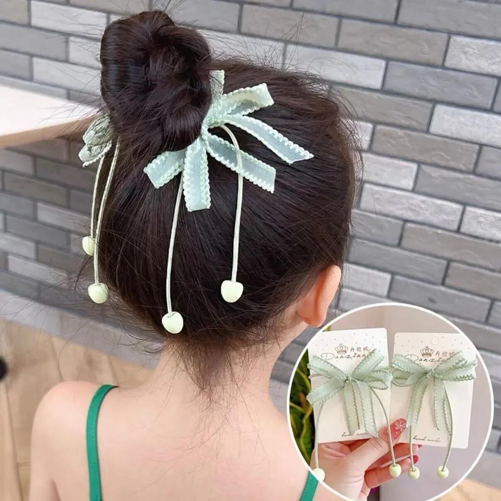 2 шт. милая детская резинка с милым бантом эластичное кольцо для волос для девочек принцесса Kawaii резинка для волос головные уборы детские аксессуары для волос