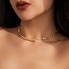 Ingemark Simple Irregular Bone Chain Necklace for Women 2024 Trend Goth Metal Choker Aesthetic Zircon Accessories Steampunk Men