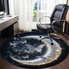 1pc Moonlit ButterfliesChair Carpet for Office, Indoor Non-Slip Washable Polyester Fiber Carpet, Mat For Office, Machine Washable