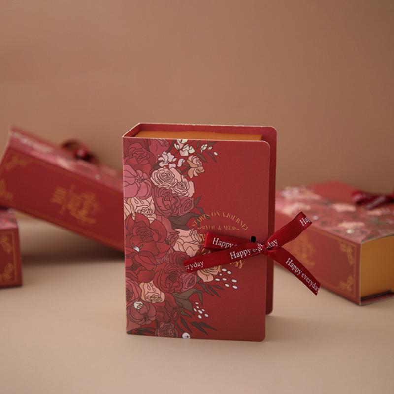 5 шт. DIY подарочная упаковка сумка с лентой форма книги конфеты драже свадьба украшение коробка конфет