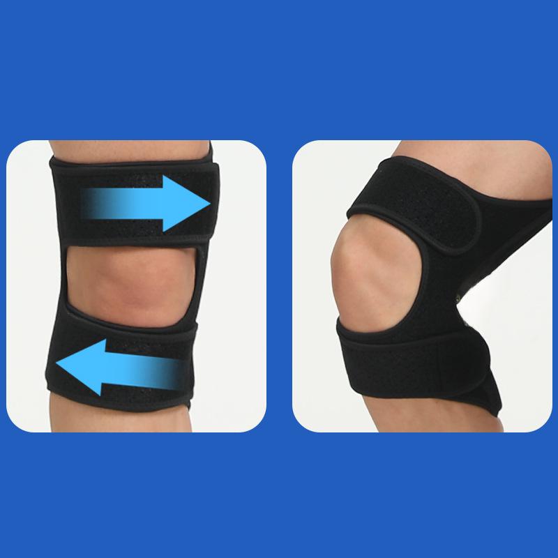 Спортивная накладка на колено с защитой надколенника: Регулируемая компрессионная поддержка при приседаниях
