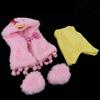 Casual Clothes Garments Plush Cape Cloak Yellow Jumpsuits For 25cm Doll Outfit Accs