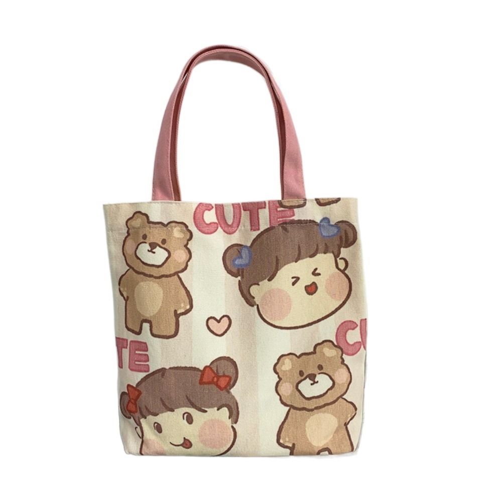 Мультяшная мода INS Стиль пикник сумки школьная сумка женская сумка сумки-мессенджеры холщовая сумка