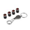 4PCS Carbon Fiber Car Wheel Tire Valve Stem Caps with Wrench For Mitsubishi Lancer Cordia Pajero Outlander Eclipse Galant Mirage