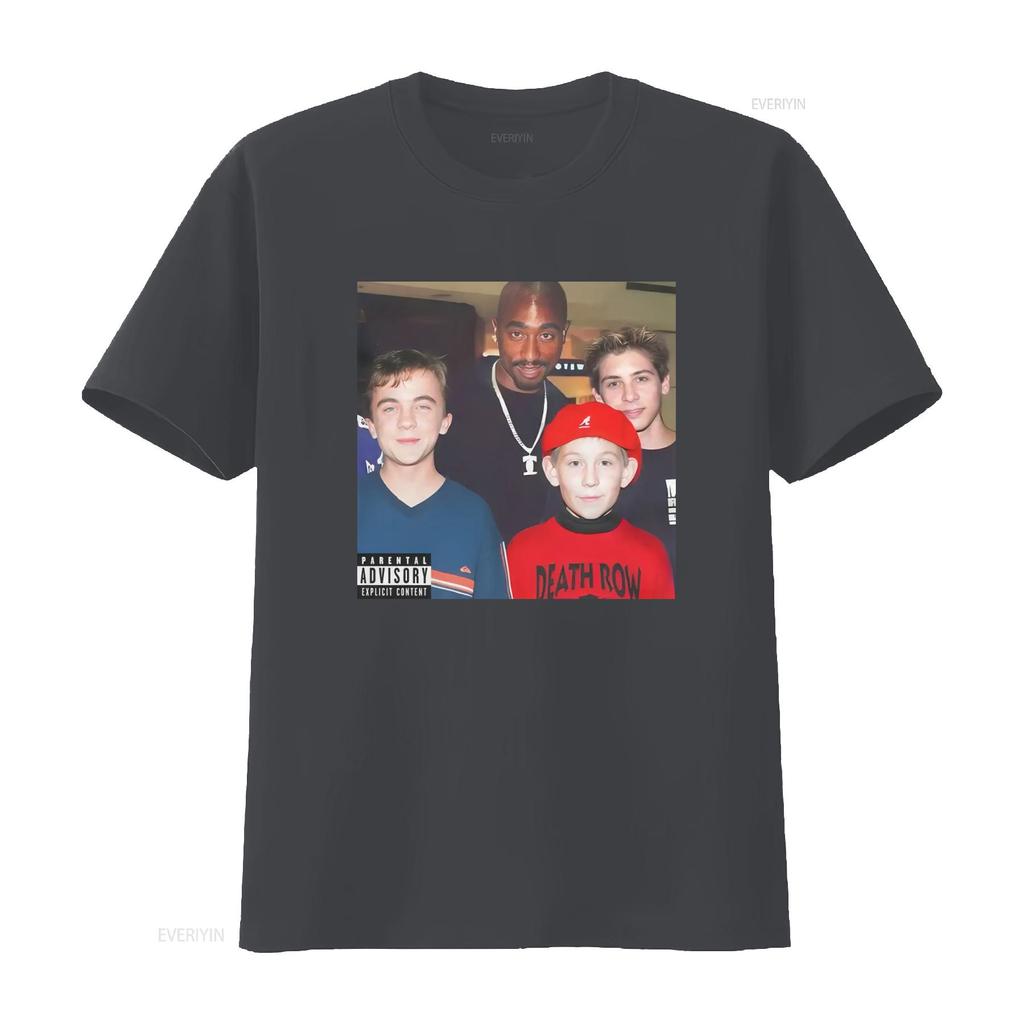 Футболка Malcolm in the middle 2 Pac Death Row винтажная стираная Топ для повседневной носки Растягивающаяся удобная унисекс мужская Повседневная