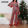 Women's Printed Casual Suit Christmas Pajamas Homewear