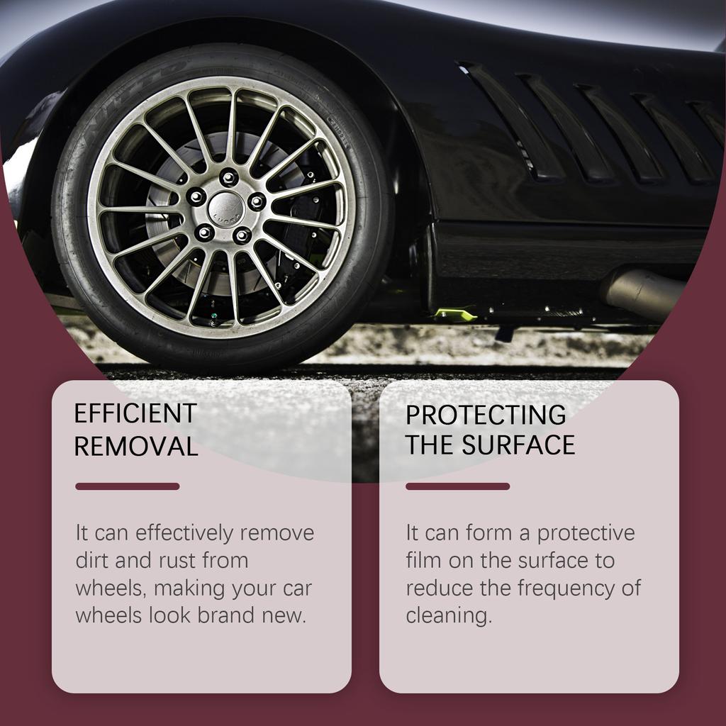 RAYHONG Средство для удаления ржавчины с автомобильных колес Спрей для удаления ржавчины с колес Средство для удаления ржавчины со стальных дисков Полировка Очистка Средство для удаления ржавчины с колес