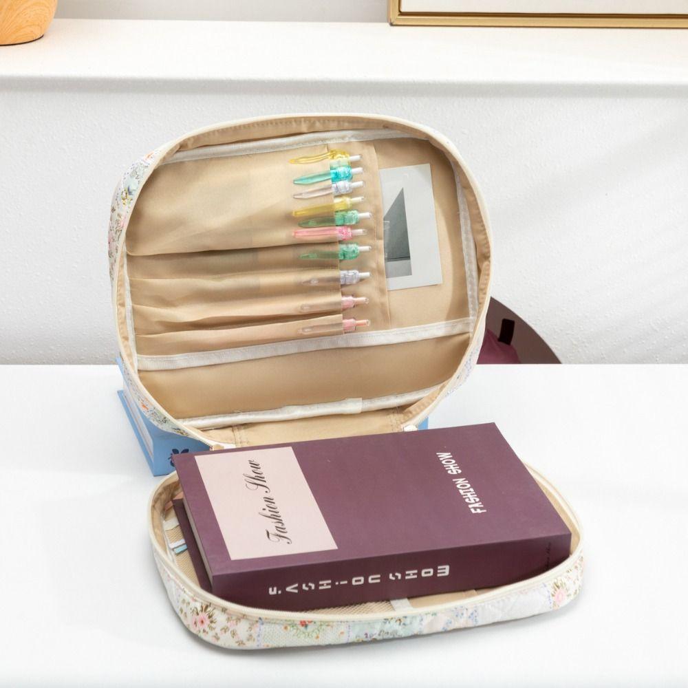 Embroidered Book Protector Cover With Zipper Book Storage Bag Multi-use Book Sleeve  Gift