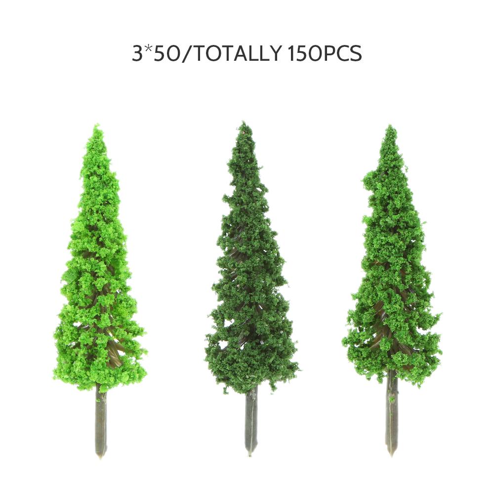 150pcs Mini Architectural Plastic Green Trees Scale Models Garden Tree Toys _GG