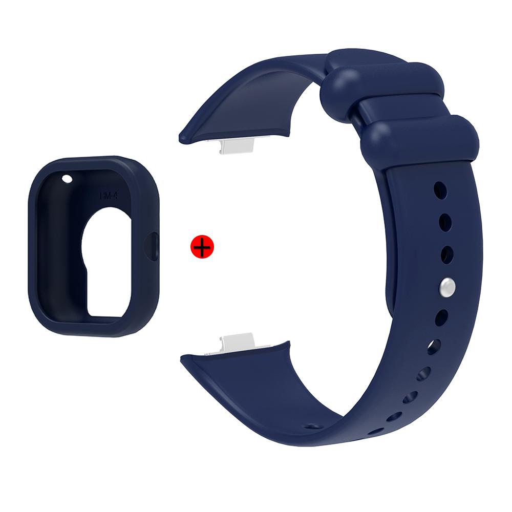 2 в 1 Чехол + Ремешок для Redmi Watch 5/4 Высококачественный Силиконовый Защитный Чехол для Часов и Ремешок Все в Одном Цвете для Redmi Watch 4