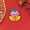 Lucky Lion Dance Brooch Loong Chinese Style Pin Jewelry New Year Badge  Skirts