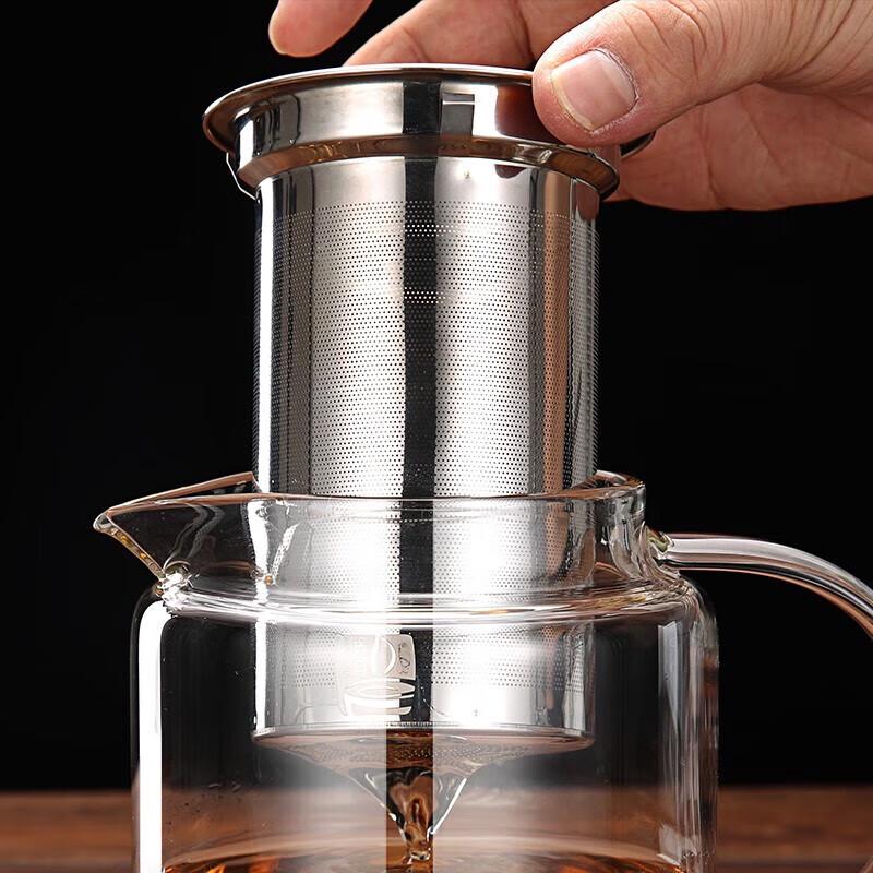 MINGRUN Heat-Resistant Glass Tea Infuser Pot