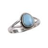 Natural Republic Larimar Gemstone Handmade 925 Sterling Silver Ring Size 9 S1V75