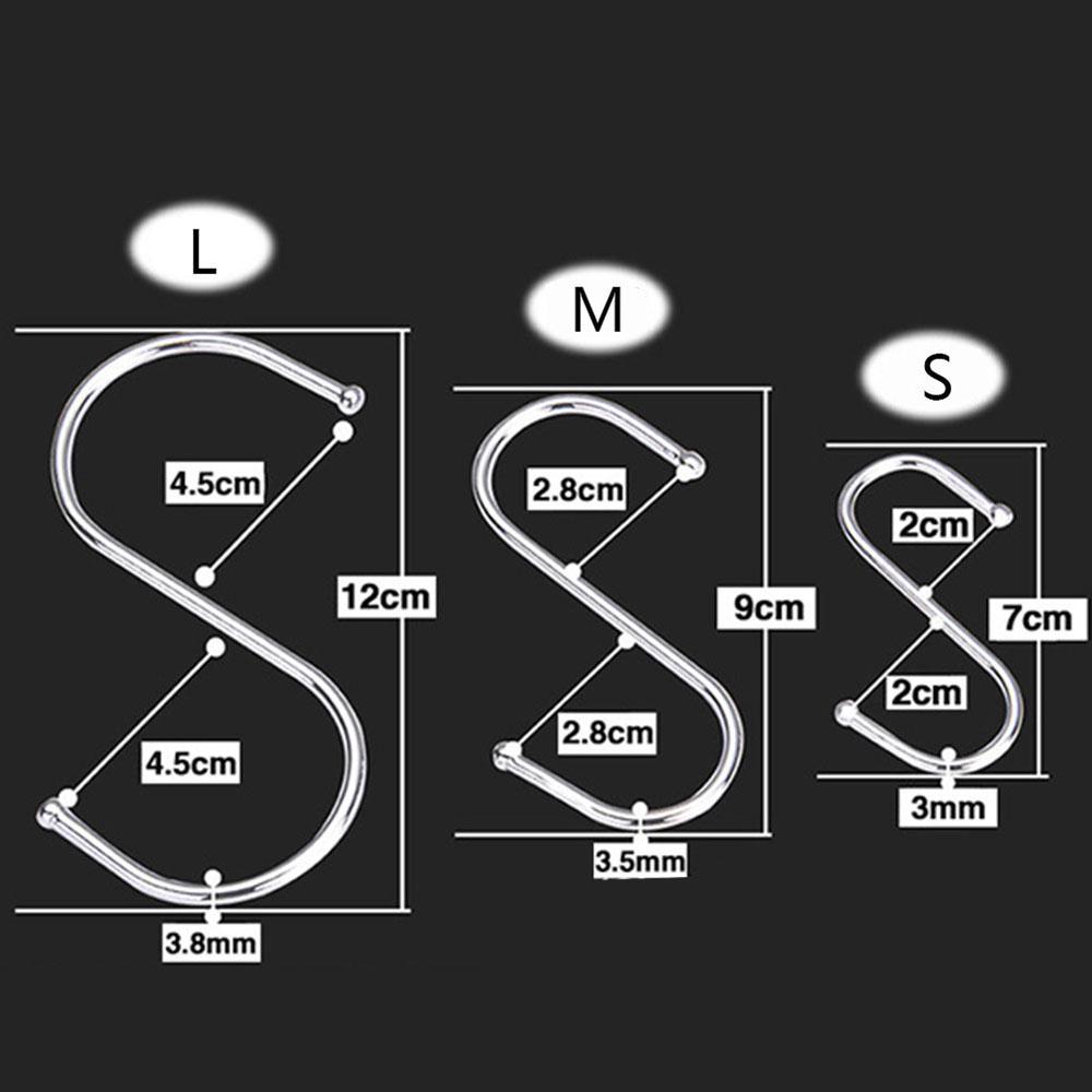 1/5/10Pcs Clothing Home Kitchen Holder S Shaped Hanger Hook Storage Rack Clasps Hooks