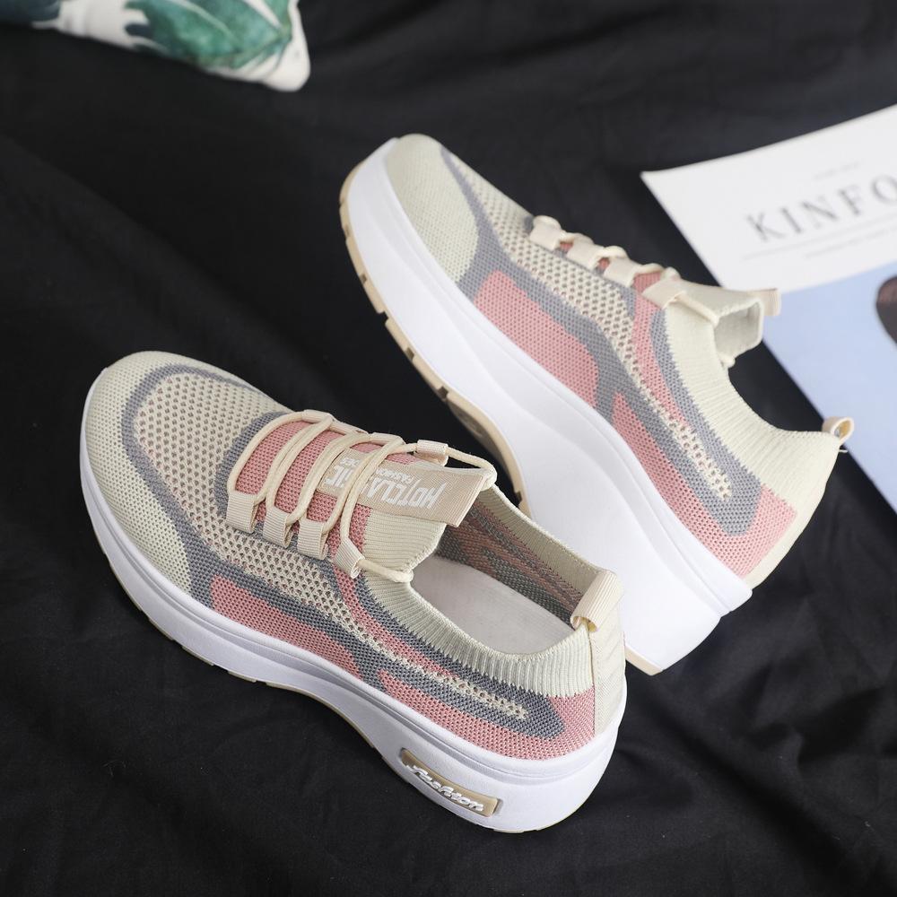 Весенние и летние новинки повседневная обувь из сетчатой ткани женская обувь дышащие и легкие кроссовки легкие сетчатые туфли с мягкой подошвой носки обувь