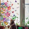 Наклейки на стены Наклейки на окна и стекла Красочные бабочки Цветочные наклейки на стены ПВХ Красочные электростатические наклейки DIY Домашнее украшение