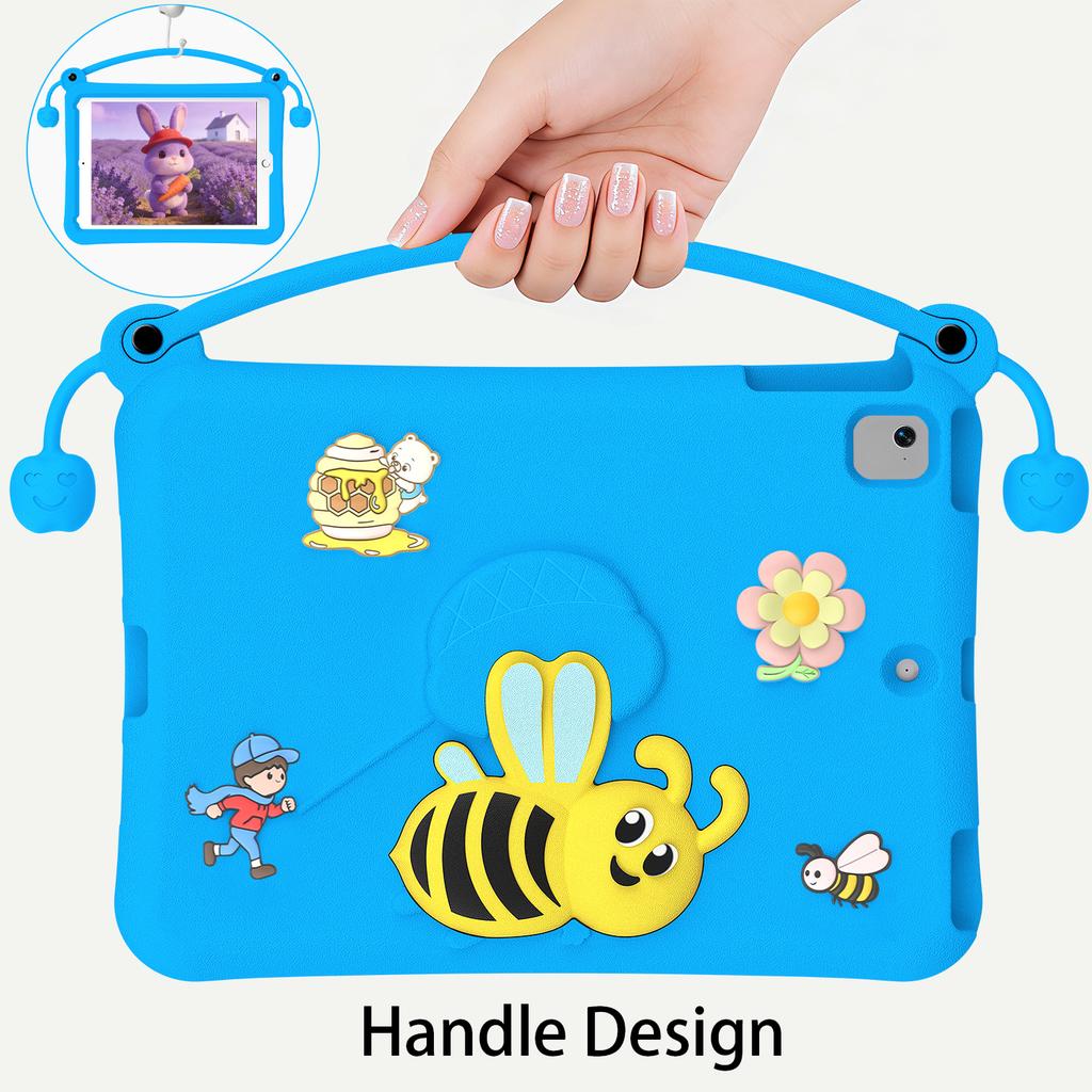 EVA Case For iPad 9.7-inch (2018) / (2017) / Pro 9.7 inch (2016) / Air 2 / Air (2013) Bee Style Kickstand Tablet Cover with Carry Handle