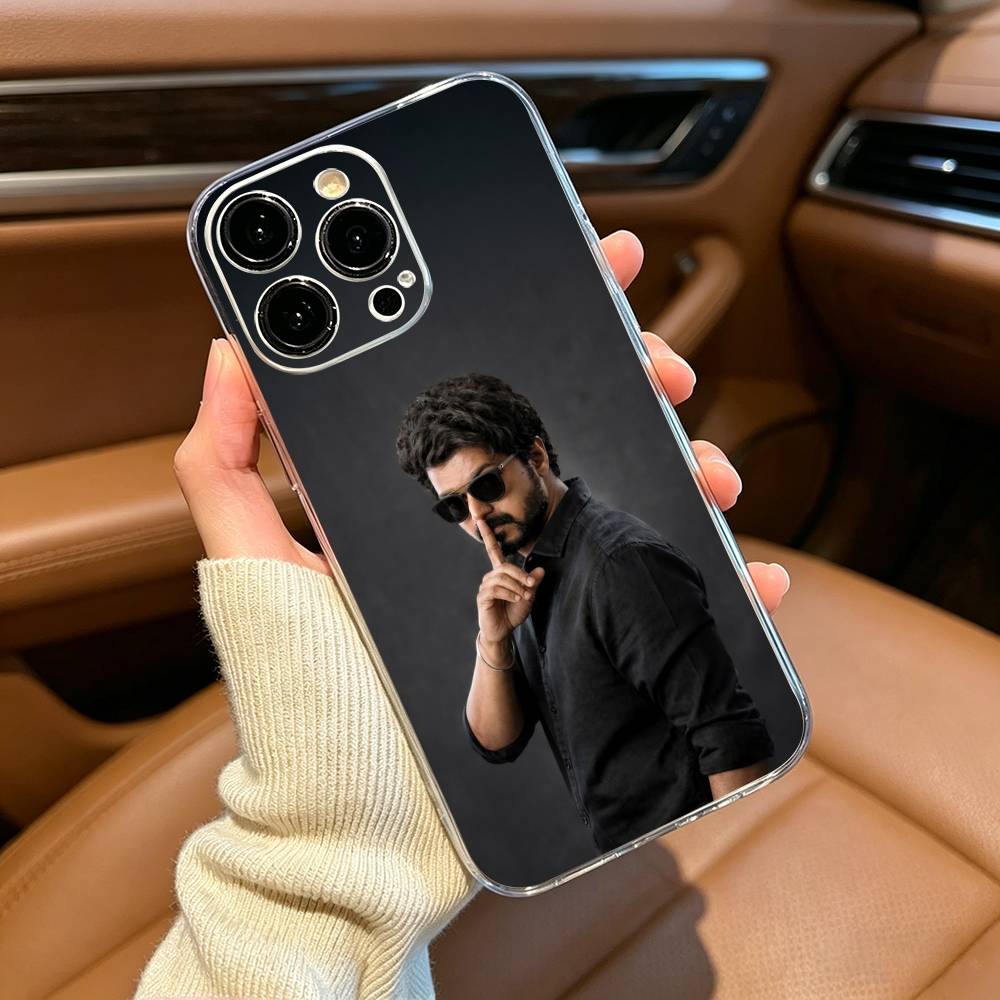 Чехол для телефона Thalapathy Vijay Индия Для iPhone17,16,15,14,13,12,Pro Max,16/15/14 Plus XS Мягкий силиконовый прозрачный чехол