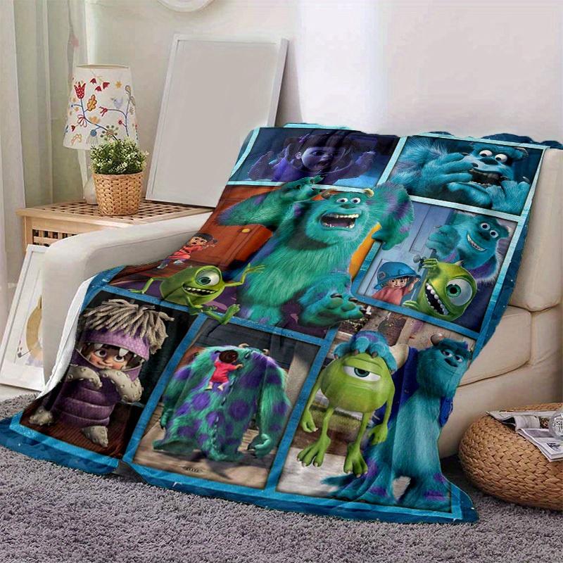 1pc. Cartoon Monsters Inc. Blanket for Home Decor, Seasonal Universal Throw Blanket, Soft Flannel Throw Blanket, Living Room, Travel, Campin