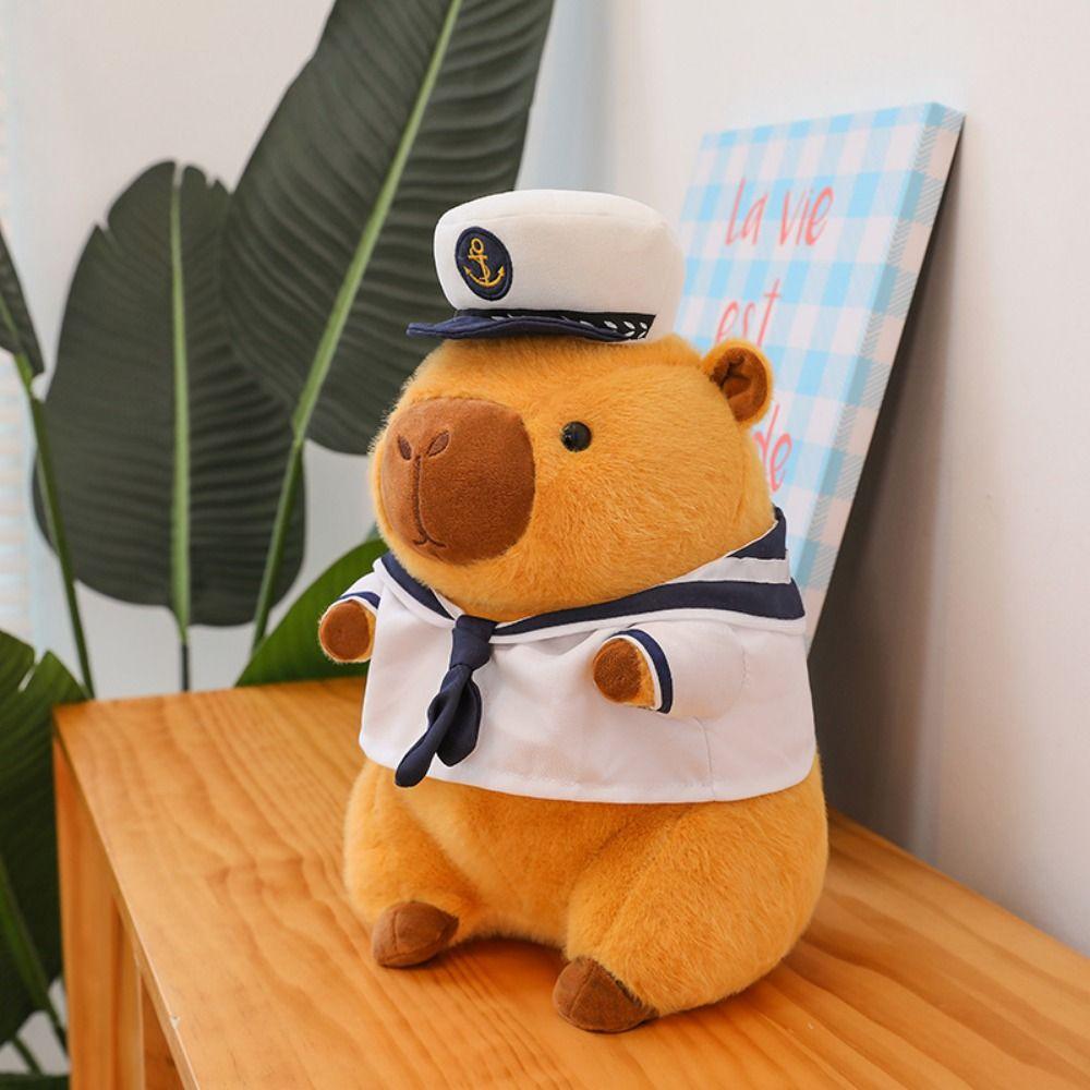 Cartoon Navy Sailor Capybara Doll Capybara Shape Animals Plush Toy Toy Gift
