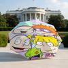 1 шт. Автоматический складной зонт - Узор Rugrats, Портативный и складной дизайн с 8 спицами, Рождественские и Дни Рождения Подарки