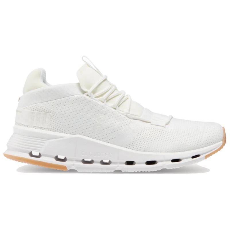 On Running Cloudnova неокрашенный белый (Женский) Женские кроссовки Gum 77.98486