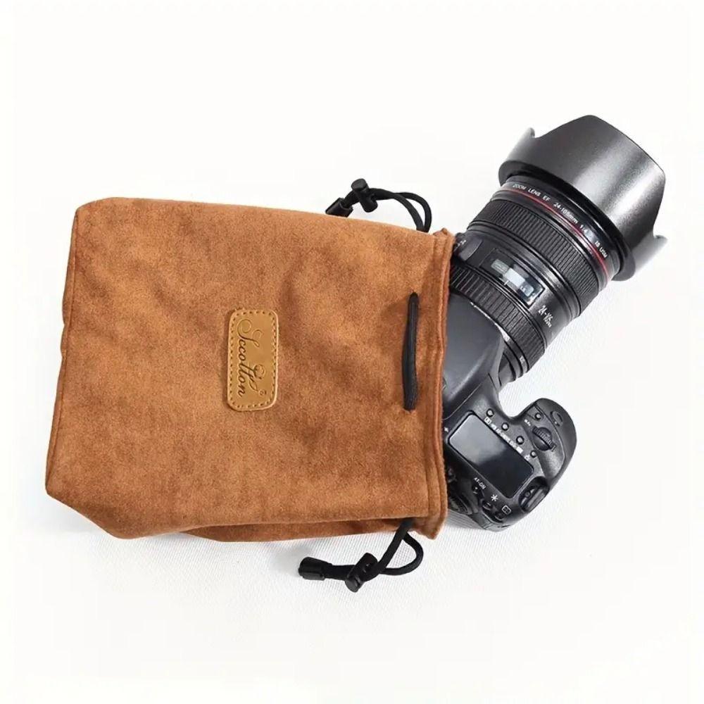 Portable Camera Storage Bag Dustproof Lens Protective Case Photography Protective Bag Outdoor