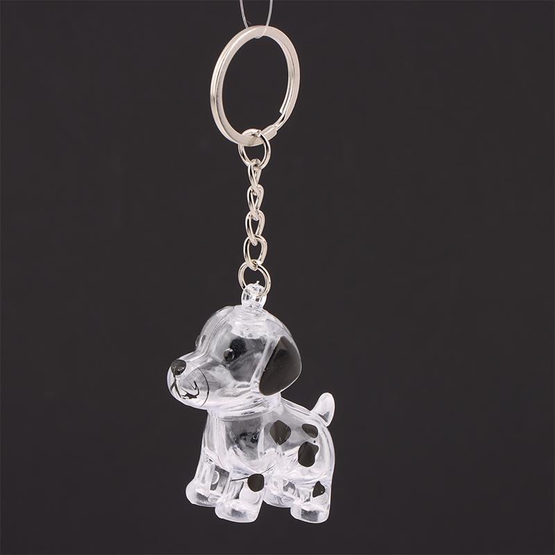 Cute Transparent Dog Hair Storage Cute Pendant Keychain Bag Pendant Couple Car Key Chains Jewelry Souvenir Collection Gift