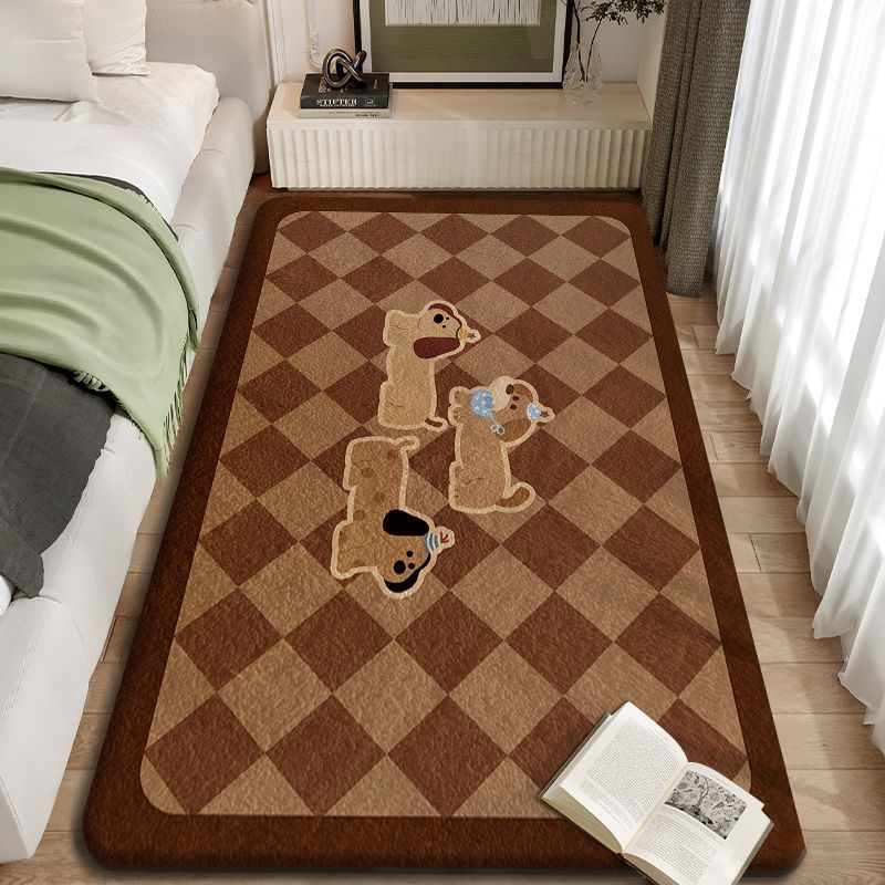 Ковер для спальни, осенне-зимний утолщенный утеплитель, теплый ковер у кровати, мягкий нескользящий ковер
