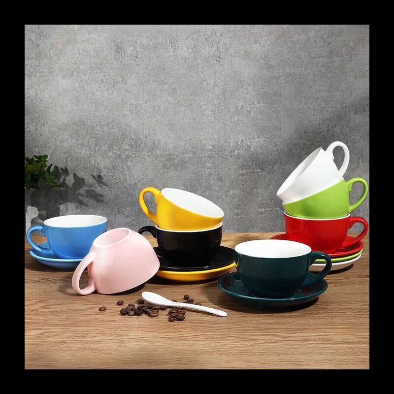 NHZHIW Утолщенная керамическая кофейная чашка для эспрессо с блюдцем, 180 мл