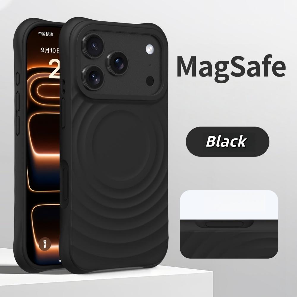 Магнитный Чехол Для Телефона Для iPhone 17Pro Air 16 15 14 17 Pro Max Чехол Для Magsafe Беспроводной Зарядки Силиконовый Мягкий Чехол Волна