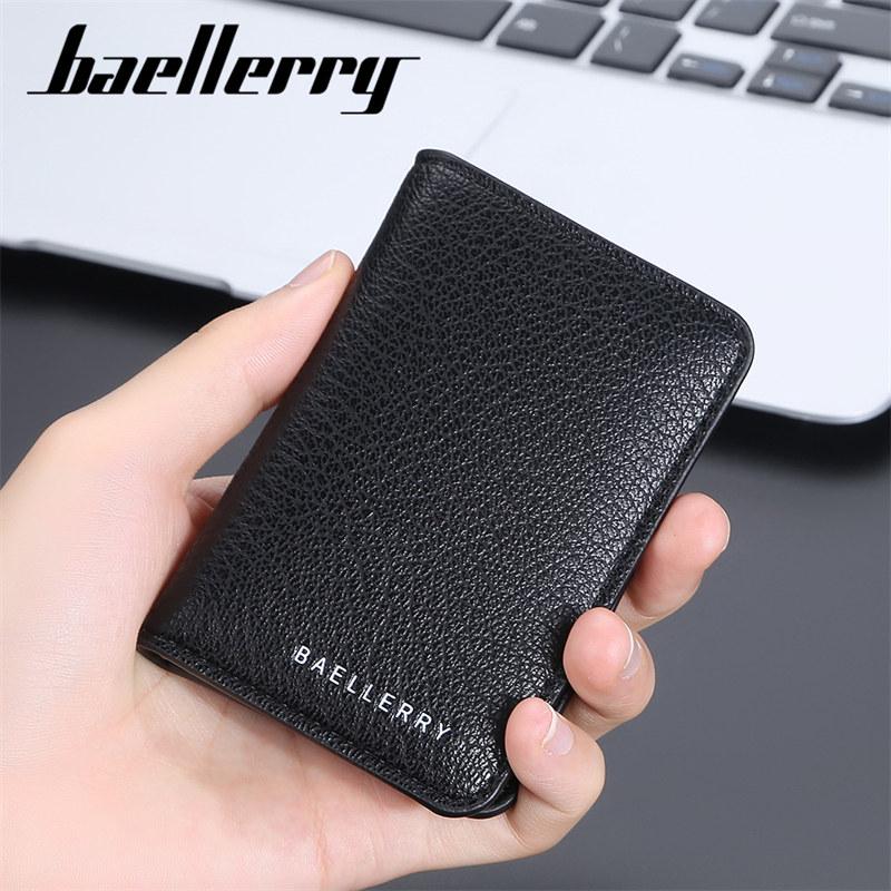 Baellerry Мужские двойные кошельки винтажный дизайн из искусственной кожи портмоне модный повседневный мужской кошелек
