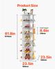 6 Tiers Rotating Shoe Rack Tower, 360° Spinning Shoe Rack, Revolving Storage Round Carousel Display, Freestanding Lazy Susan Organizer Display for