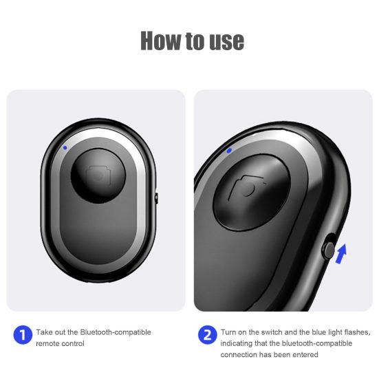 Mini Bluetooth-compatible Remote Long Distance Camera Control Universal Phone Self-timer Trigger Wireless Controller