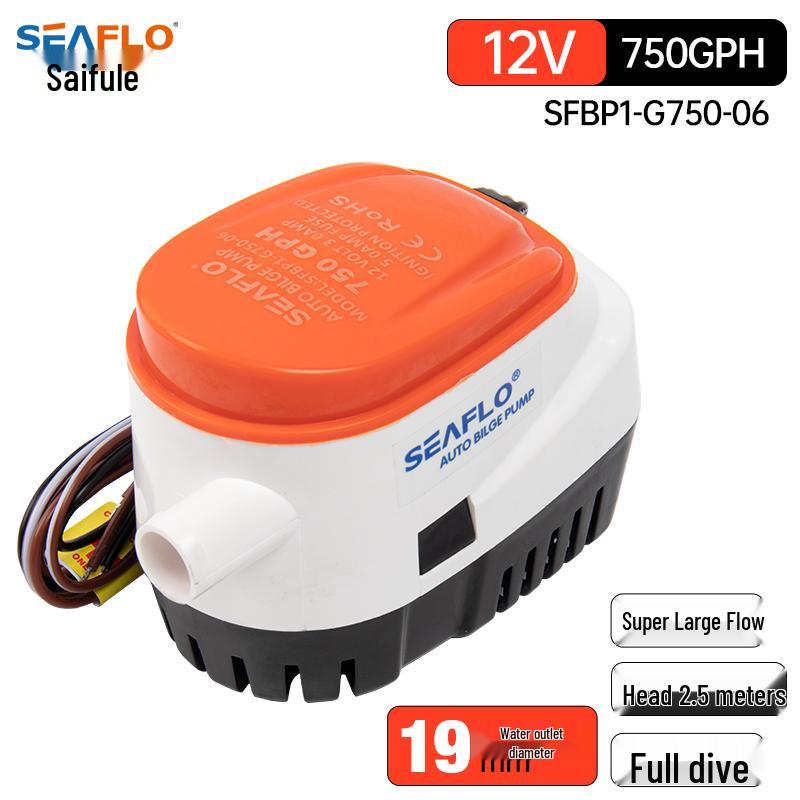 SEAFLO Marine 12V/24V Automatic Bilge Pump for Yachts & Speedboats