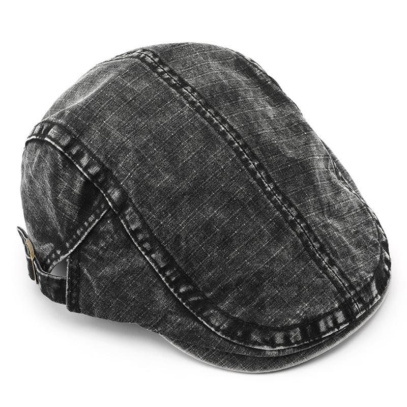 Women's Washed Forward Cap Men's British Outdoor Sports Casual Sun Hat Beret