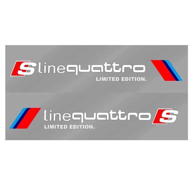2pcs Reflective Car Door Side Sticker Body Graphics Vinyl Decal For Audi S5 S6 S7 S4 S8 TT TTS A4 B8 A3 B6 A6 B7 Q5 Q7 A5 SLINE