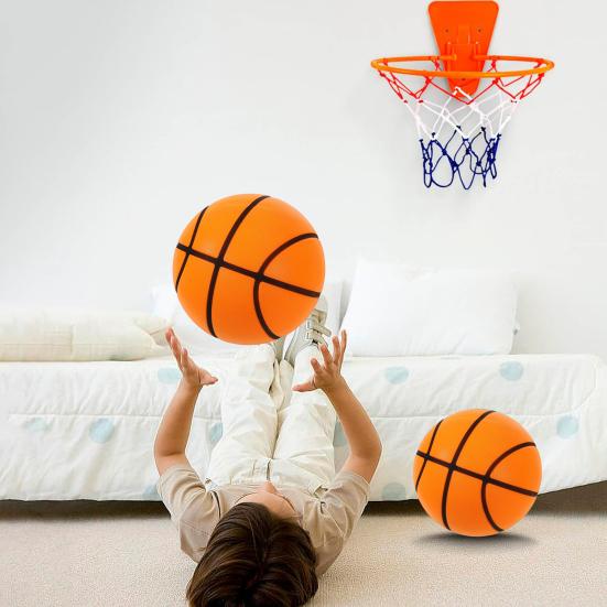 Бесшумный баскетбольный мяч для дриблинговых тренировок в помещении. Высокоплотный пенный баскетбольный мяч для тренировок в помещении. Бесшумный мяч.