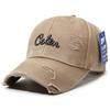 Distressed Baseball Cap Women Unisex Trendy Embroidered Letter Sun Visor Dad Hat