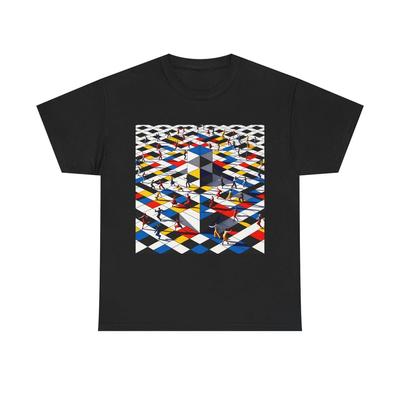 Унисекс Взрослая Футболка De Stijl В Стиле Мондриана Танцпол